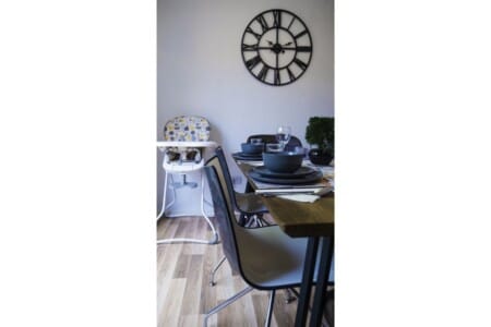 lodginet spacious white house baby high chair