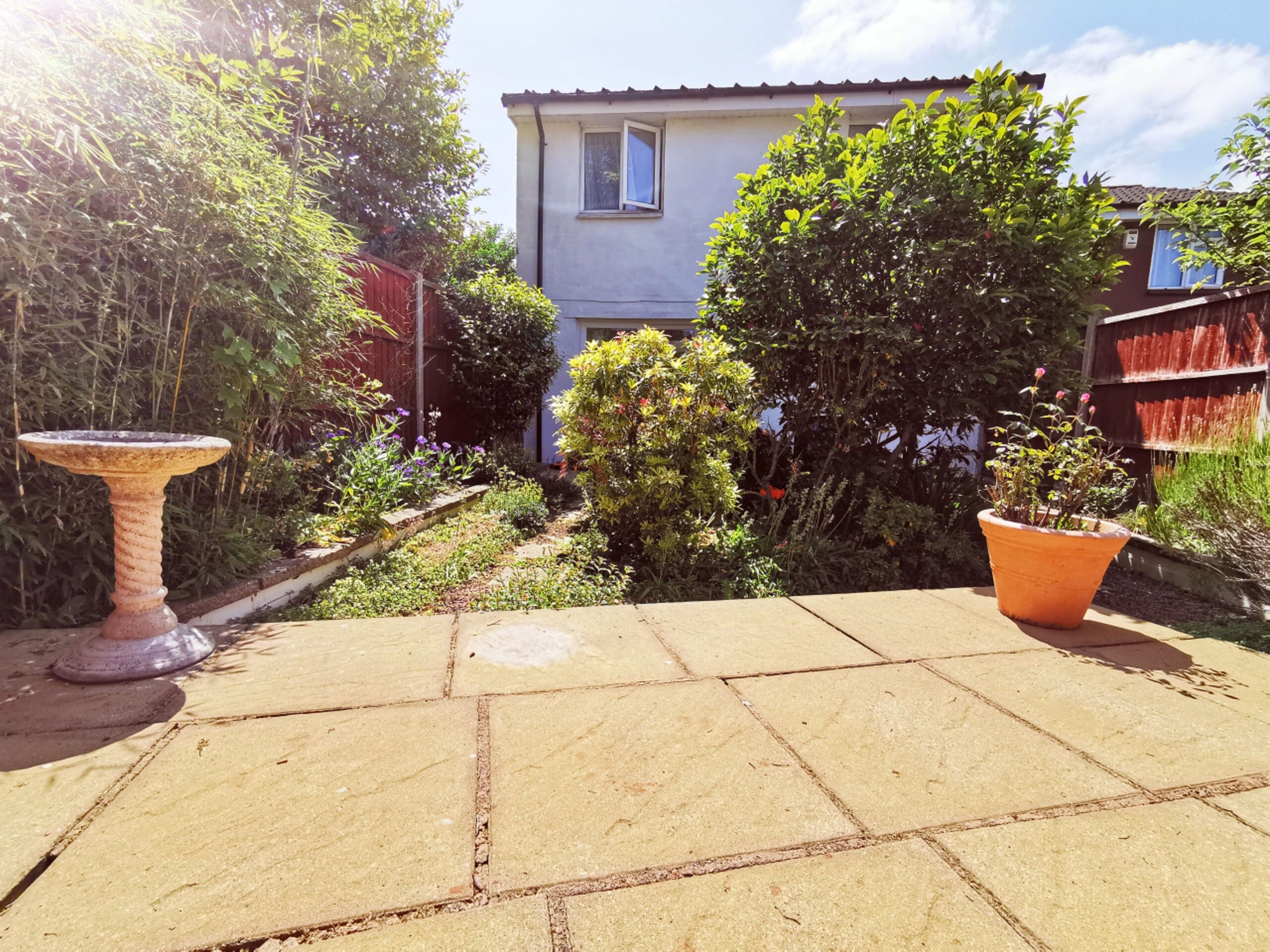 long stay rental home garden