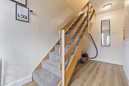 spacious white house telford hallway